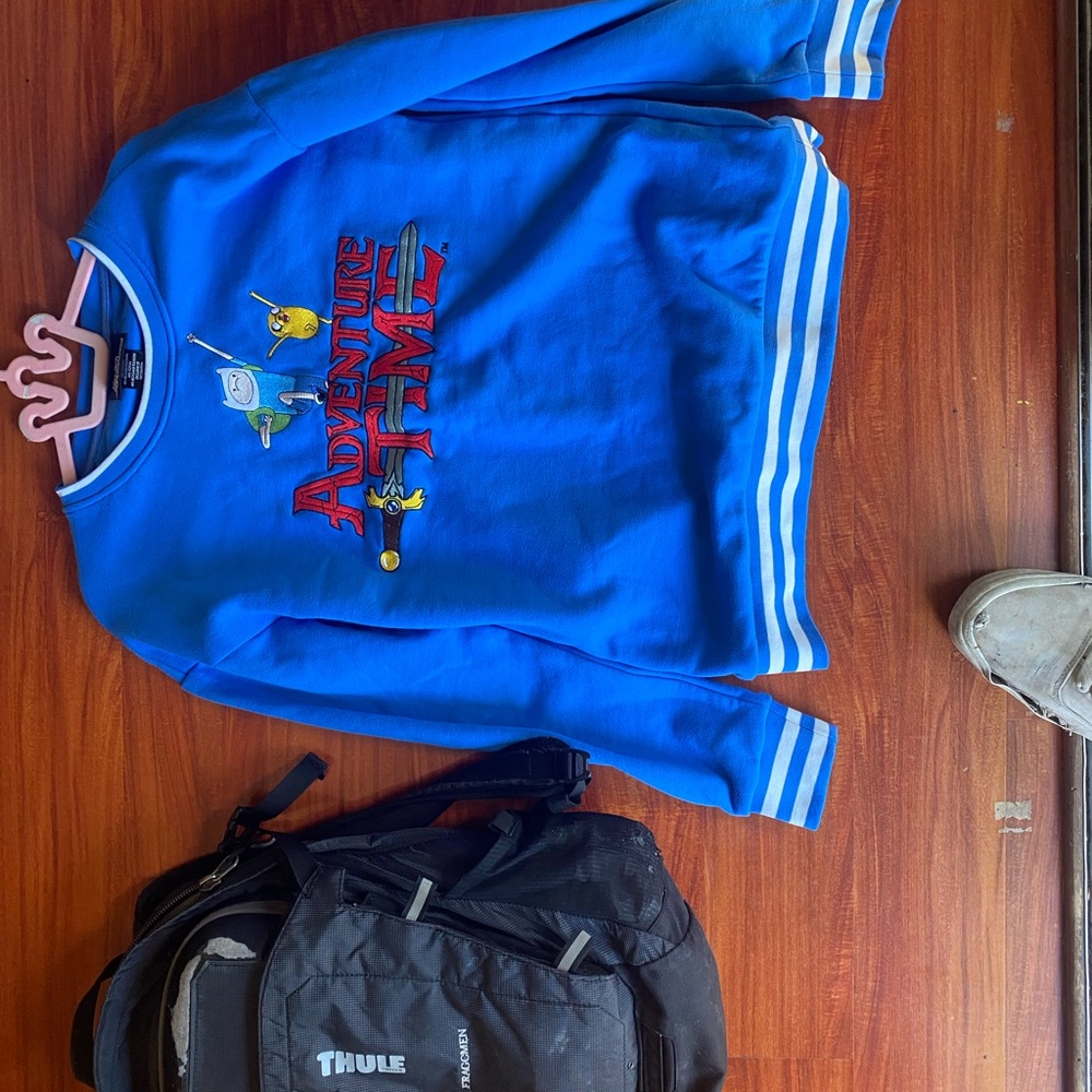 Embroidered Adventure time Fleece Crew Neck